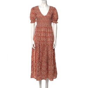 Christy Dawn Brooklyn Dress in Mandarin Ditsy Field